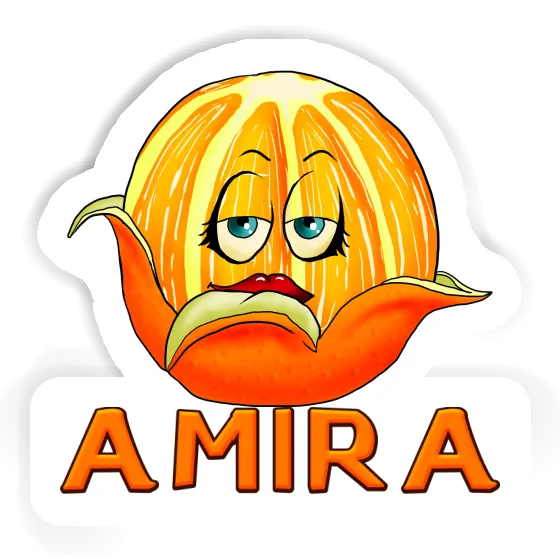 Amira Sticker Orange Laptop Image