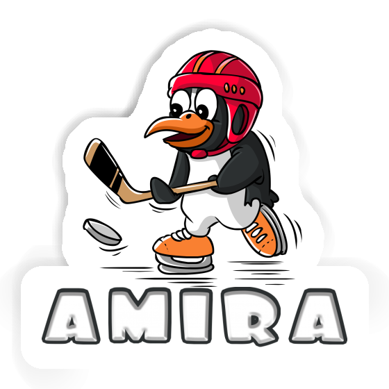 Pingouin de hockey Autocollant Amira Notebook Image