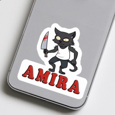 Sticker Amira Psycho Cat Laptop Image