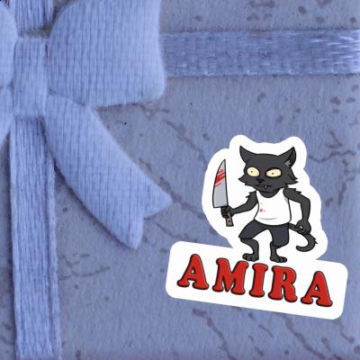 Sticker Psycho-Katze Amira Laptop Image