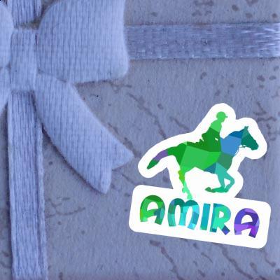 Horse Rider Sticker Amira Laptop Image