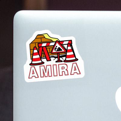 Amira Sticker Road Construction Notebook Image