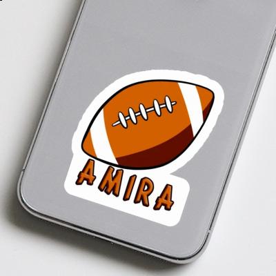 Rugby Ball Sticker Amira Laptop Image