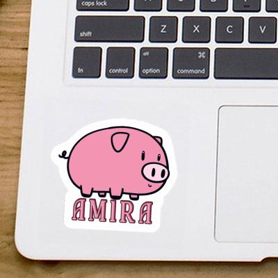 Aufkleber Amira Schwein Laptop Image