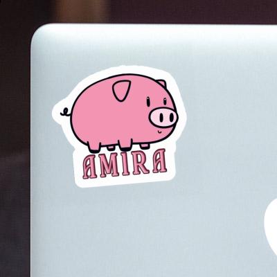 Sticker Amira Pig Laptop Image