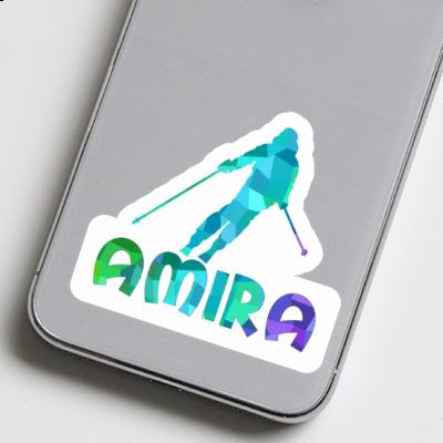 Amira Autocollant Skieuse Laptop Image