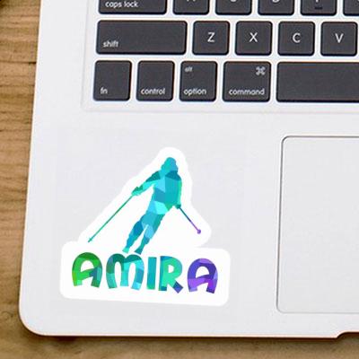 Amira Autocollant Skieuse Laptop Image