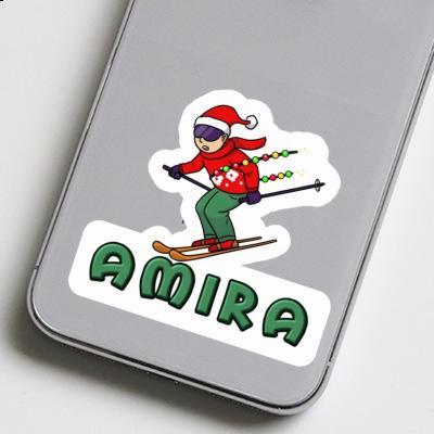 Weihnachtsskifahrer Aufkleber Amira Laptop Image