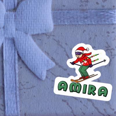 Amira Sticker Christmas Skier Image