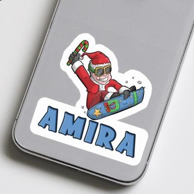 Autocollant Amira Snowboarder de Noël Gift package Image