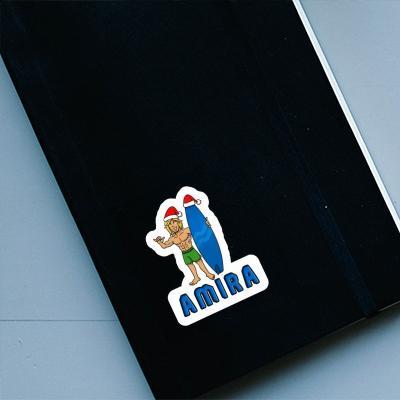 Christmas Surfer Sticker Amira Notebook Image