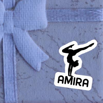 Sticker Yoga Woman Amira Laptop Image