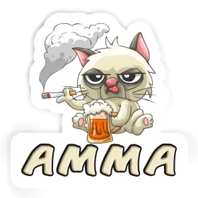 Sticker Amma Smoking Cat Image