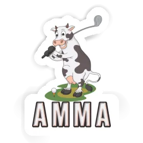 Amma Sticker Golf Cow Image