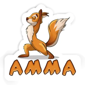 Yoga Squirrel Sticker Amma Image