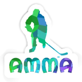 Hockey Player Sticker Amma Image