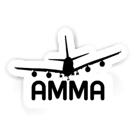 Sticker Amma Airplane Image