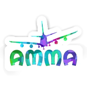 Amma Sticker Airplane Image