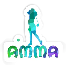 Golfer Sticker Amma Image