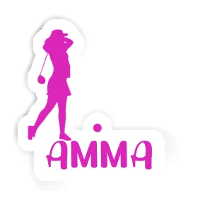 Golfer Sticker Amma Image