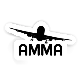 Sticker Amma Airplane Image