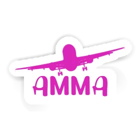 Sticker Amma Airplane Image