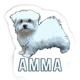 Maltese Dog Sticker Amma Image