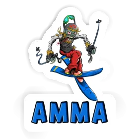 Amma Sticker Skier Image