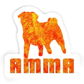 Amma Sticker Pug Image