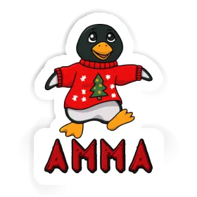 Christmas Penguin Sticker Amma Image