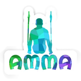 Gymnaste aux anneaux Autocollant Amma Image