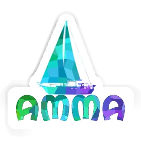 Sticker Amma Sailboat Image