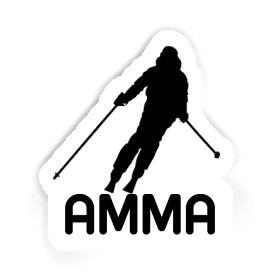 Skier Sticker Amma Image