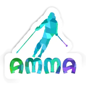 Skier Sticker Amma Image