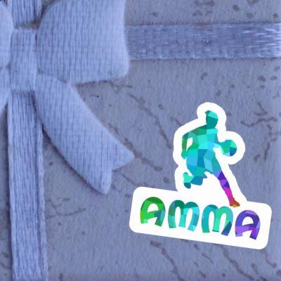 Basketball Player Sticker Amma Notebook Image