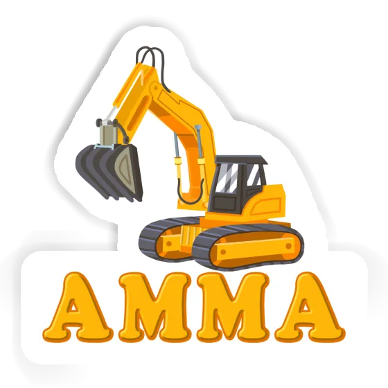 Sticker Amma Excavator Notebook Image