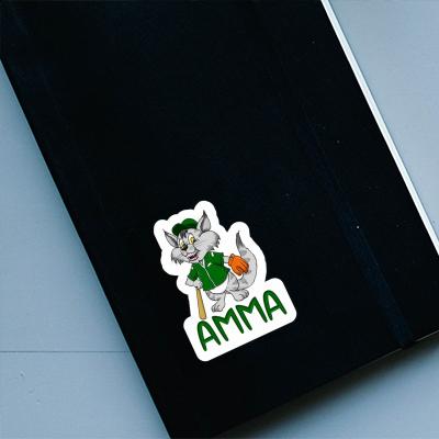 Amma Sticker Baseball Cat Image