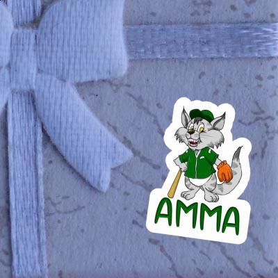 Amma Sticker Baseball Cat Image