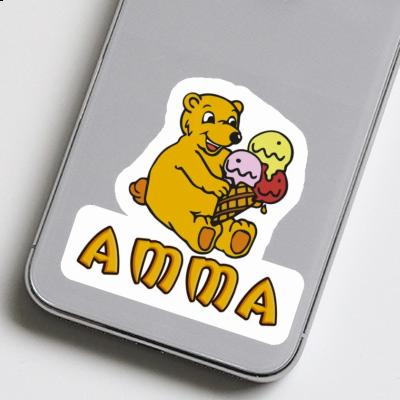 Amma Sticker Eiscreme-Bär Notebook Image