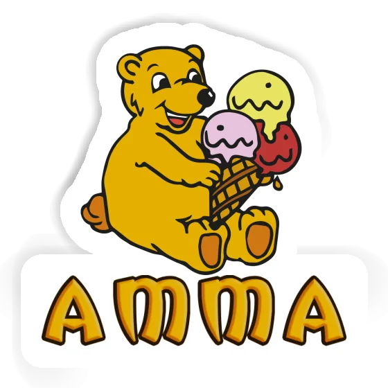 Ice Cream Bear Sticker Amma Image