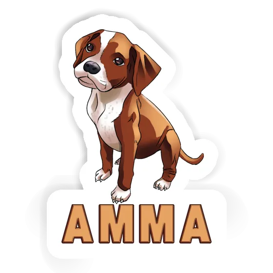 Amma Sticker Boxer Dog Laptop Image