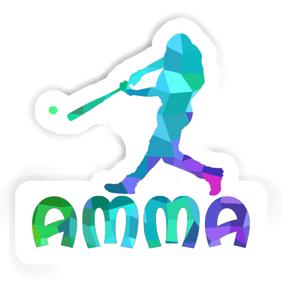 Baseball Player Sticker Amma Laptop Image