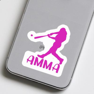 Amma Sticker Baseball Player Notebook Image