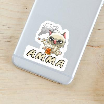 Sticker Amma Smoking Cat Gift package Image