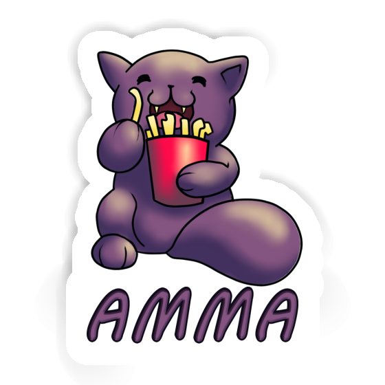 Sticker Amma French Fry Cat Image