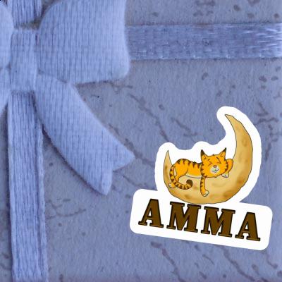 Sleeping Cat Sticker Amma Laptop Image