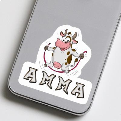 Sticker Skipping Ropes Cow Amma Image