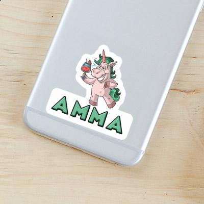 Autocollant Amma Licorne festive Notebook Image