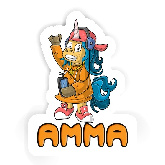 Sticker Amma Hip-Hop Unicorn Laptop Image