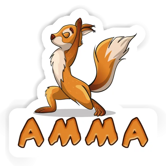 Yoga Squirrel Sticker Amma Notebook Image